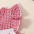 thumbnail image 6 of TOWED22 Newborn Baby Girl Clothes Infant Romper Ruffle Sleeve Jumpsuit Summer Outfits for Girls Red,3-6 M, 6 of 7