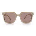 thumbnail image 5 of Womens Subtle Heart Metal Stud Horn Rim Plastic Retro Sunglasses Beige - Brown, 5 of 8