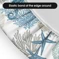 thumbnail image 4 of Seahorse Fitted Tablecloth Best for 45"-56" Round, Ocean Seashells Starfish Seahorse Coral Table Cloth Cover for Party Picnic Camping Outdoor Indoor, 4 of 4
