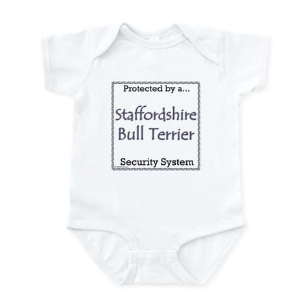 

CafePress - Staffy Security Infant Bodysuit - Baby Light Bodysuit Size Newborn - 24 Months