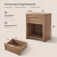 thumbnail image 6 of ARKANTOS Large Nightstand Set of 2, Farmhouse Style Bedside Tables, for Bedroom and Living Room, Natural Oak, 6 of 11