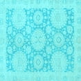 thumbnail image 1 of Ahgly Company Indoor Square Oriental Light Blue Traditional Area Rugs, 3' Square, 1 of 4