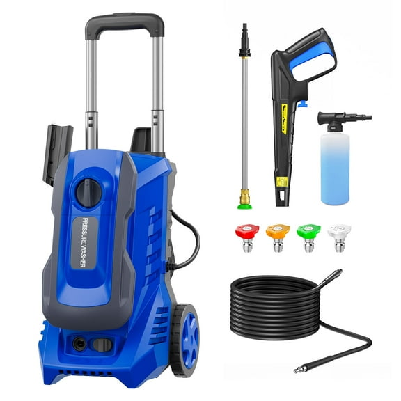 Electric Pressure Washer Power Washer - 4800 PSI 2.8 GPM Wash Machine Electric Powered with Foam Cannon for Car, Floor, Garage, Patio Washing, Blue