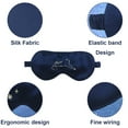 thumbnail image 3 of Máscara de ojos de seda de doce constelaciones, forma facial ajustada a la tira de sujeción, correa para la máscara para dormir suave y cómoda (azul marino), 3 of 5