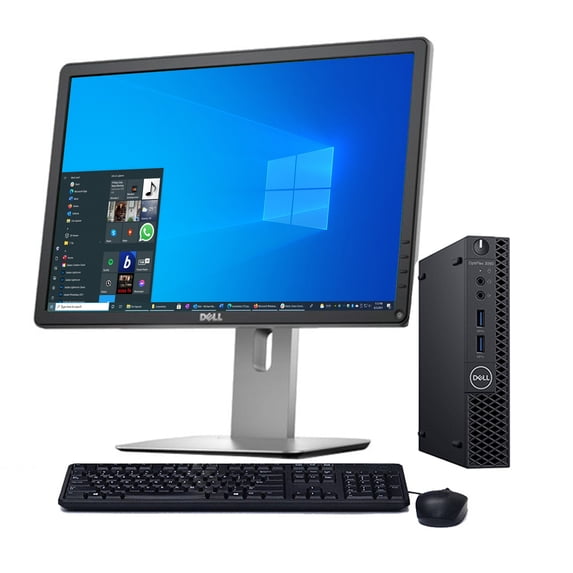 Restored Windows 11 Pro Dell OptiPlex Micro PC | Intel Quad Core Processor |16GB RAM | 256GB SSD | 17" LCD (Refurbished)