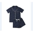 thumbnail image 1 of SUNSIOM Women 2PCS Pajama Set, Dot/Striped Short Sleeve Top, Short Pants, 1 of 7