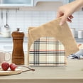 thumbnail image 2 of Yayeee Napkin Holder for Table Kitchen Paper Tissue Organization, Beige Plaid Pattern, 2 of 8