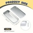 thumbnail image 2 of 3Pack Slide Top Tin Containers, 3"x1"x0.4" Mini Metal Empty Tins Box with Sliding Lids, White, 2 of 7
