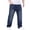 01# Navy, variant on Ihhxva Men's Slim-Leg Jeans Elastic Waist Stretchable Denim Jeans Button Detail Solid Color Casual Streetwear Denim Pants - Navy L
