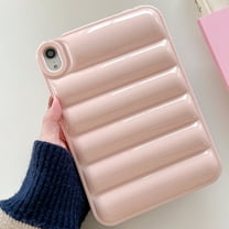 Dteck Down Puffy Shockproof Case for iPad 10th Generation 10.9 Inch 2022, Lightweight Drop Protection Cover for 10.9" Apple iPad 10th Gen,Pink