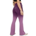 thumbnail image 5 of Baqcunre Flare Leggings,Gradient Print Yoga Pants Boot Cut High Waist Elastic No-See Through Flare Tummy Control Pants Yoga Pants Women,Workout Leggings for Women Wide Leg Pants Woman Purple S-XXL, 5 of 8
