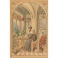 thumbnail image 2 of Karl Ballenberger 11x14 Gold Ornate Wood Frame and Double Matted Museum Art Print Titled - St. Albertus Magnus in His Study Room (1850), 2 of 4