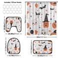 thumbnail image 4 of 4-Piece Bathroom Set with Waterproof Shower Curtain with Non-Slip Bath Mat, U-Shaped Mat & Toilet Lid Cover Several Halloween Elements, 4 of 8