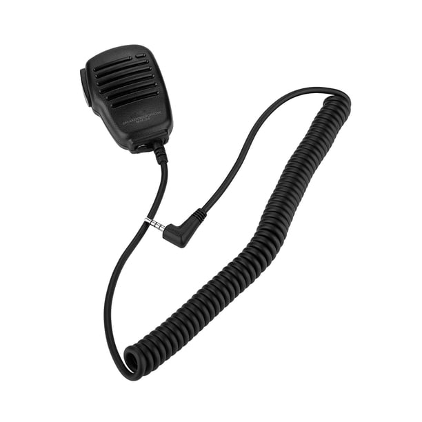 Micrófono De Altavoz Bidireccional Micrófono De Altavoz De Mano Negro Con Interfaz De 3,5 Mm / 0,14 Pulgadas Micrófono De Altavoz Zello Portátil Para Walkie Talkie Serendint AF000938-00