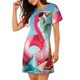 thumbnail image 2 of Disketp Tropical Flamingo Pool Float para Camisón Corto de Manga Corta para Mujeres, Camisón Cómodo con Escote Redondo, Bonito y Confortable, 2 of 6