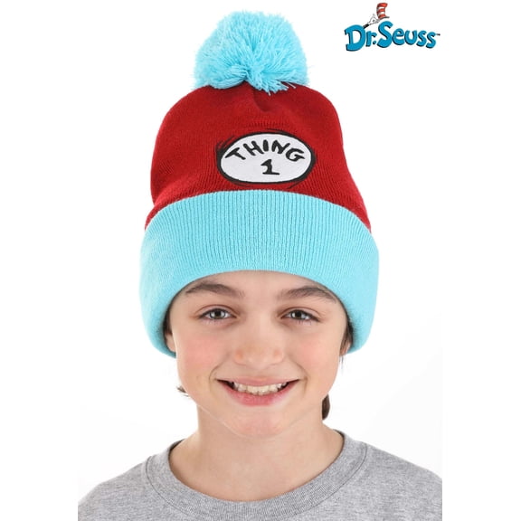 Dr. Suess Thing 1 Pom Beanie