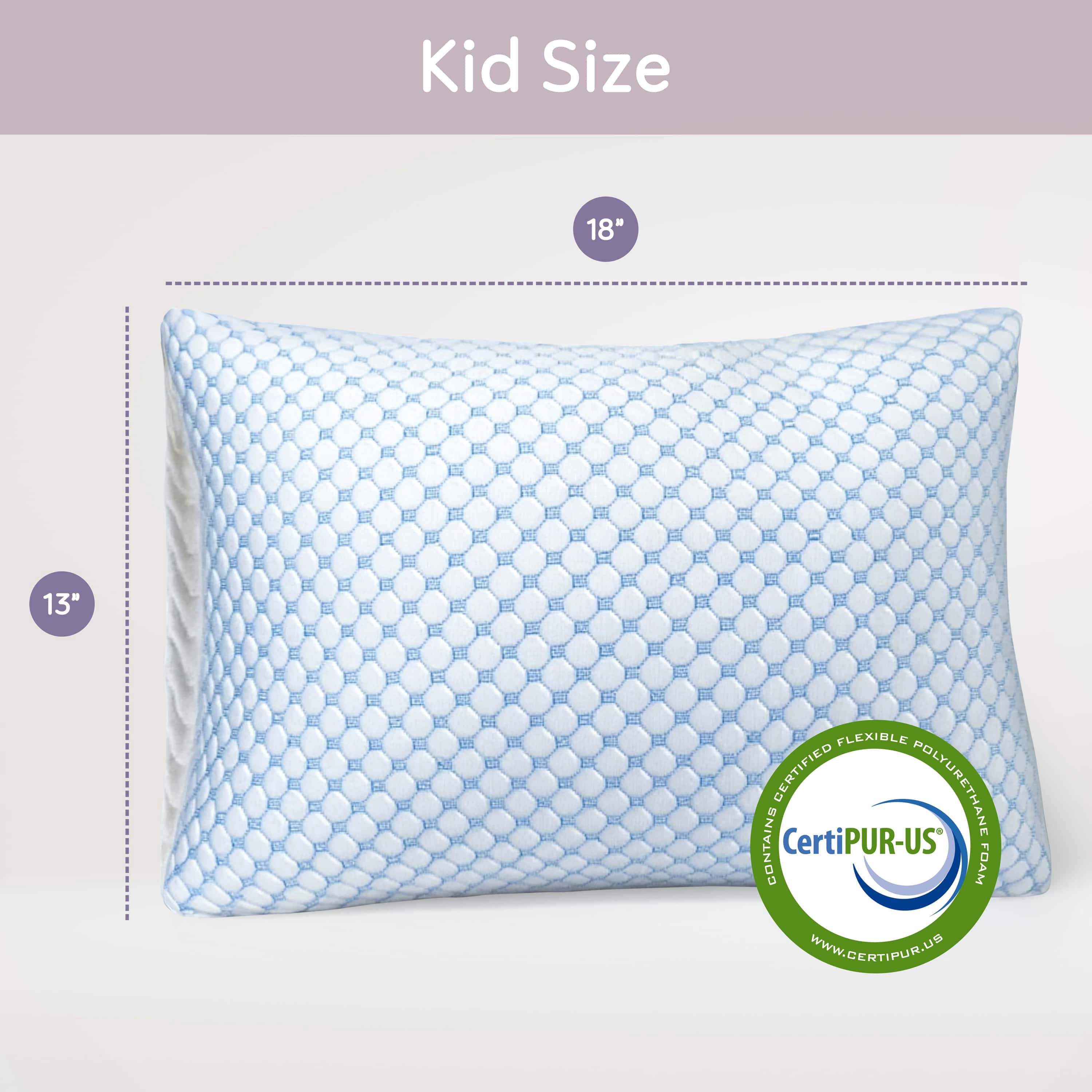 LammaLoe Cooling Pillows for Bed, Memory Foam Bed Pillow, Toddler Pillows 13" X 18", 2 Pack