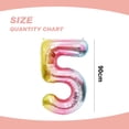thumbnail image 2 of 40 Inch Rainbow Numbers 3,5,6,9 Balloons Colorful Party Birthday Decorations Foil Helium Digital Balloon-Style:5th;, 2 of 5