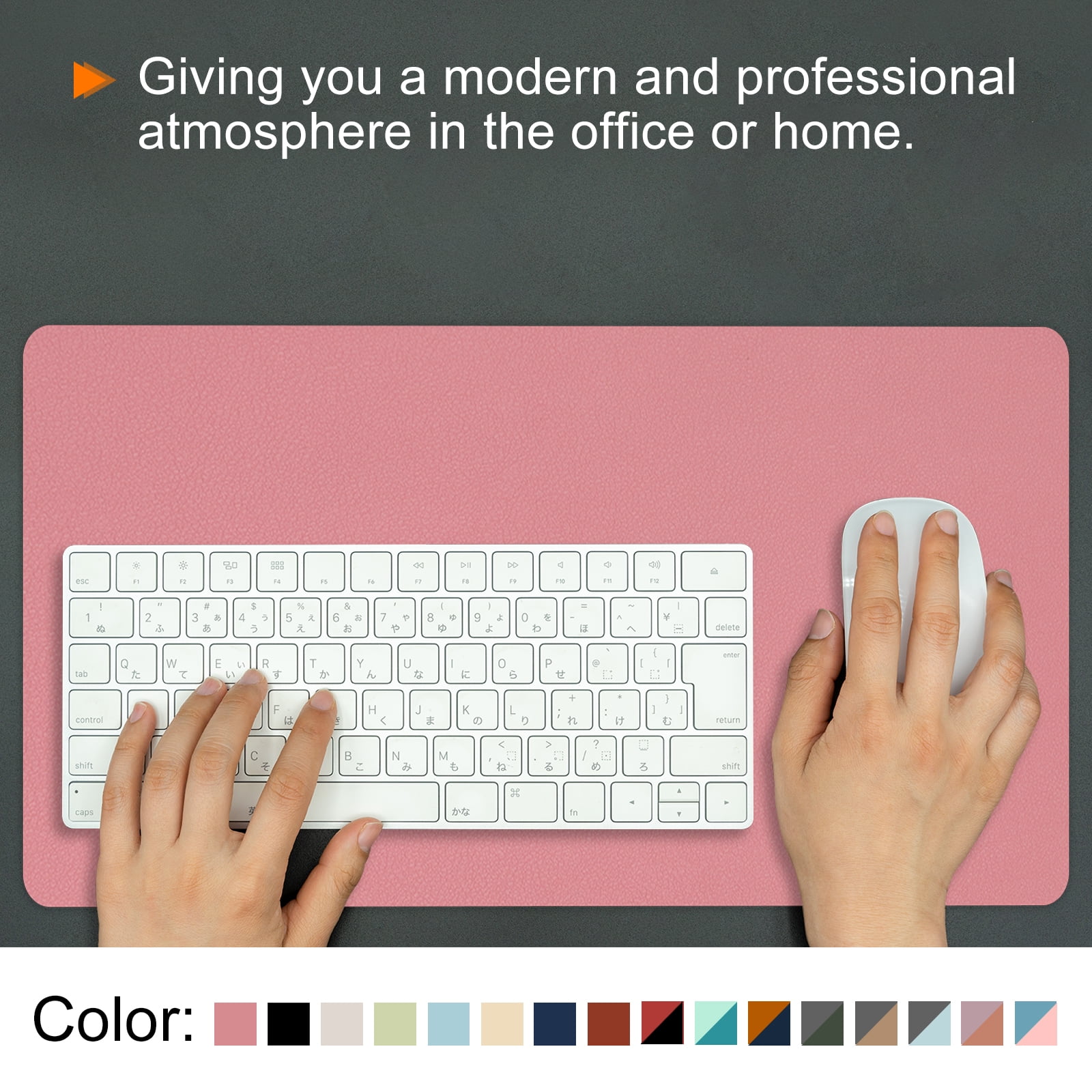 Unique Bargains Desk Mat Protector Non-Slip Mouse Pad for Office Home Green 35x70