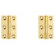 thumbnail image 2 of Speravity Bisagras con tornillos Conector de puerta Herramienta de artesanía Cerradura Ventanas lisas Bisagra plana Latón pulido Decorativo Ciego/1.5 pulg./Latón 2Conjunto, 2 of 6