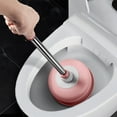 thumbnail image 1 of Desatascador de inodoro con succión, desatascador doméstico para baño, potente succión, sin fugas, diseño portátil, mango metálico, para cocina y baño, para uso doméstico,Wsvlmg, 1 of 8