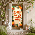 thumbnail image 6 of LUUFILx Little Cutie Baby Shower Banners Decor for Party Decorations and Backdrop Events with Orange Florals and Leaves Background for Festive Celebrations, 6 of 9