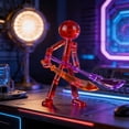 thumbnail image 6 of Articulated Stick Figure Set with 7 Tools, Full Multi-Jointed Movable Wear-Resistant Robot, Collectable Stop Motion Action Figure - 3.1x4.7in, 6 of 7