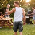 thumbnail image 6 of Resicozy Cargo Shorts for Men 2026 Casual Work Summer Shorts with Pockets Relaxed Fit Gray 4XL, 6 of 9