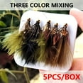 thumbnail image 5 of 5pcs Bead Head Black/Olive Brown Tassel Fly Fishing, Trout Salmon Trout Perch Fishing Lures, Saltwater and Freshwater Lures, with Reverse Hook, 5 of 9