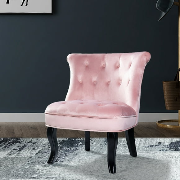 14 Karat Home Jane Upholstered Tufted Accent Chair in Pink