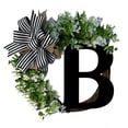 thumbnail image 1 of Fall Decor Kitchen Unique Last Name Year Round Front Door Wreath With Bow Welcome Sign Garland Creative 26 Letter Farmhouse Wreath For Front Door Spring All Seasons Outside Hanger Decor Gift, 1 of 4