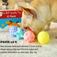 thumbnail image 4 of Pelota para perros CHAO con chirrido 6 piezas de goma Resistentes Al Sonido 7.5cm, 4 of 5