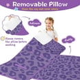 thumbnail image 3 of Purple Leopard Print Toddler Nap Mats for Kids Preschool,Sleeping Mat Bag or Kids,Toddler Sleeping Bag,Toddler Nap Mat or Daycare, 3 of 6