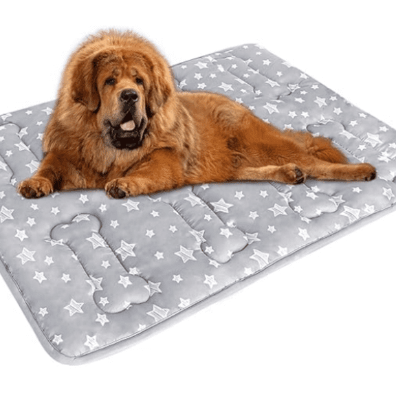 Dog Crate Mat (48" X 30"), Soft Dog Bed Mat with Cute Prints, Personalized Crate Pad, Anti-Slip Bottom, Machine Washable Kennel Pad