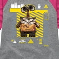 thumbnail image 3 of Disney Wall-E - Icon Grid - Toddler & Youth Girls Raglan Graphic T-Shirt, 3 of 4