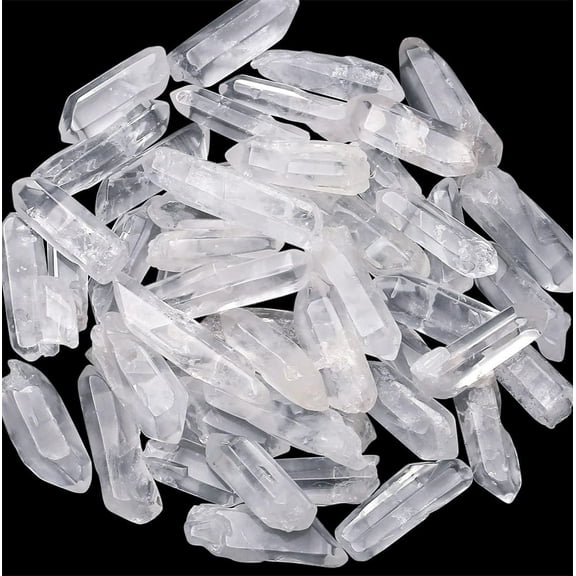Tutuviw Clear Quartz Crystals Points Bulk Polished Tumbled Stones,Natural Irregular Shape Raw Quartz Points Crystal Wand Yoga Chakra Reiki Balancing Crystal Therapy Gemstones Crystals