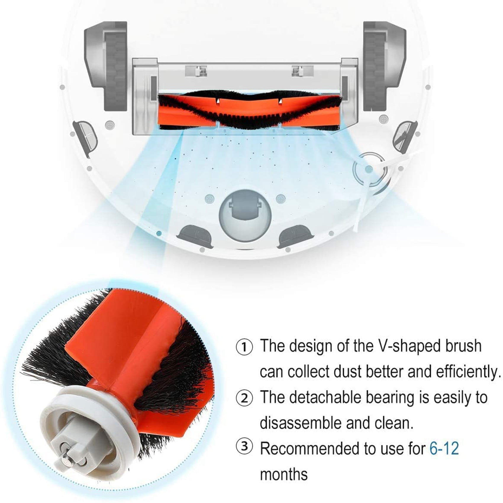 Vacuum Ventilator Fan Motor Filter For Xiaomi Roborock S50 S51 Engine Spare Part 