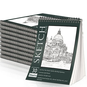 OSIMIG 10 Pack Sketch Books, 8.5" x 11", 300 Pages Drawing Paper, Spiral Sketchbook pad