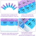 thumbnail image 4 of 2 Pack Weekly AM/PM Travel Pill Organizer and Planner Weekly Pill Organizer 7 Day Portable Travel Extra Large Pill Box Detachable Daily Reminders for Drugs Vitamin Fish Oil and Supplements (4 Weeks), 4 of 7