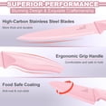 thumbnail image 5 of Vesteel Knife Set for Kitchen with Block, 15 Pcs High Carbon Stainless Steel Kitchen Knives Set with Sharpener Kitchen Shears - Pink, 5 of 8