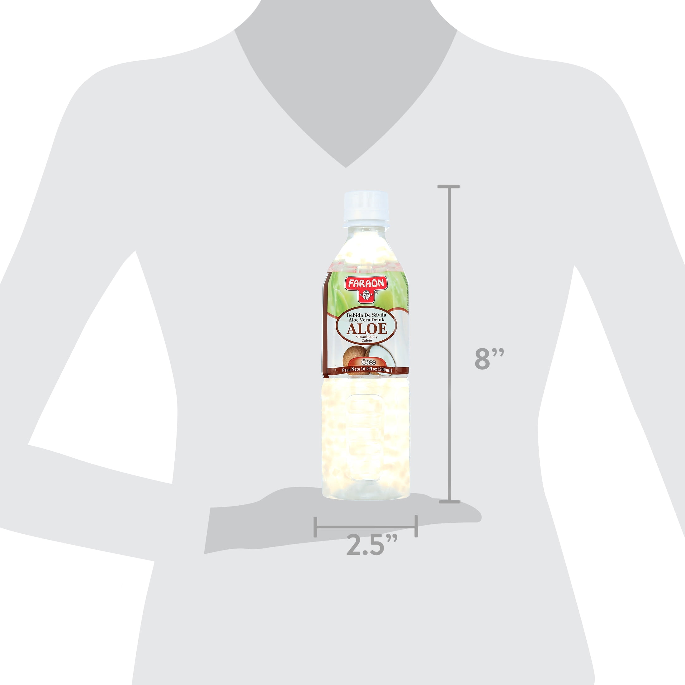Faraon Coconut Aloe Vera Drink, 16.9 Fl Oz