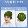 thumbnail image 6 of Sikiie Green Glitter Sparkle Toddler Beanie Kids Beanie Hat Warm Winter Hats for Boys Girls Knit Cap, 6 of 7