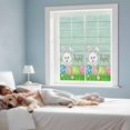 thumbnail image 3 of Easter Rabbits Window Privacy Film, Watercolor Eggs Cute Bunny Grass Flowers Blue Static Cling UV Sun Blocking Heat Control Window Tint Day and Night, Non-Adhesive One Way Privacy Cover 17.7''x39.3'', 3 of 7