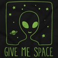 thumbnail image 2 of Funny Alien Introvert Give Me Space Men's Graphic T Shirt Tees Brisco Brands S, 2 of 6