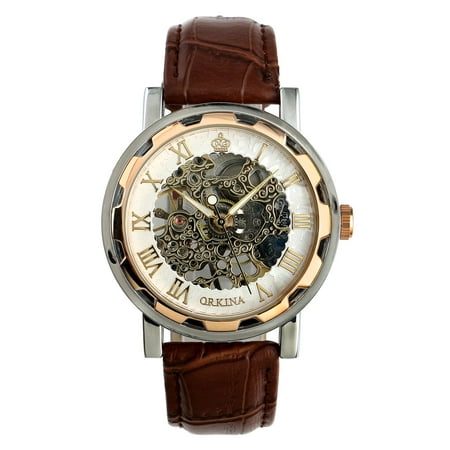 Hand-winding Retro Mens Wrist Watch Mechanical Luminous Hands Brown (5 Best Luminous Watches)