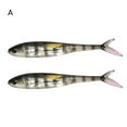 thumbnail image 2 of Sportteer Soft Bait 2Pcs 31g/12.5cm Soft Lures Artificial Bait Bright Color Soft Flexible Bite-Resistant Realistic Looking T Tail Fishing Lure Colorful Fishing Bait, 2 of 9