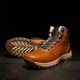 thumbnail image 1 of Botas Cuero de PU Cómodo Hombre Invierno cálido para viajes al aire libre (40) Marrón claro Marrón Likrtyny Tenis De Mujer Tenis De Hombre, 1 of 7