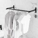 thumbnail image 3 of Wall Mounted Clothes Rack, Foldable Clothes Rails Folding Wall Hanger, Metal Wall Mounted Clothes Rack, Drying Rack for Bedroom Bathroom, 80cm Long Bl, 3 of 5