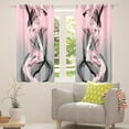 thumbnail image 4 of Pink and Black Blackout Curtains 30%-50% Abstract Darkening Drapes for Bedroom Living Room Decor Strip Lines Thermal Insulated Shades Geometric Modern Window Treatments,2 Panels 42 x 54 Inch, 4 of 7
