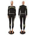 thumbnail image 3 of Akmipoem Women 2 Piece Outfits Camouflage Trackuit Sweatsuit Skinny Set, 3 of 5